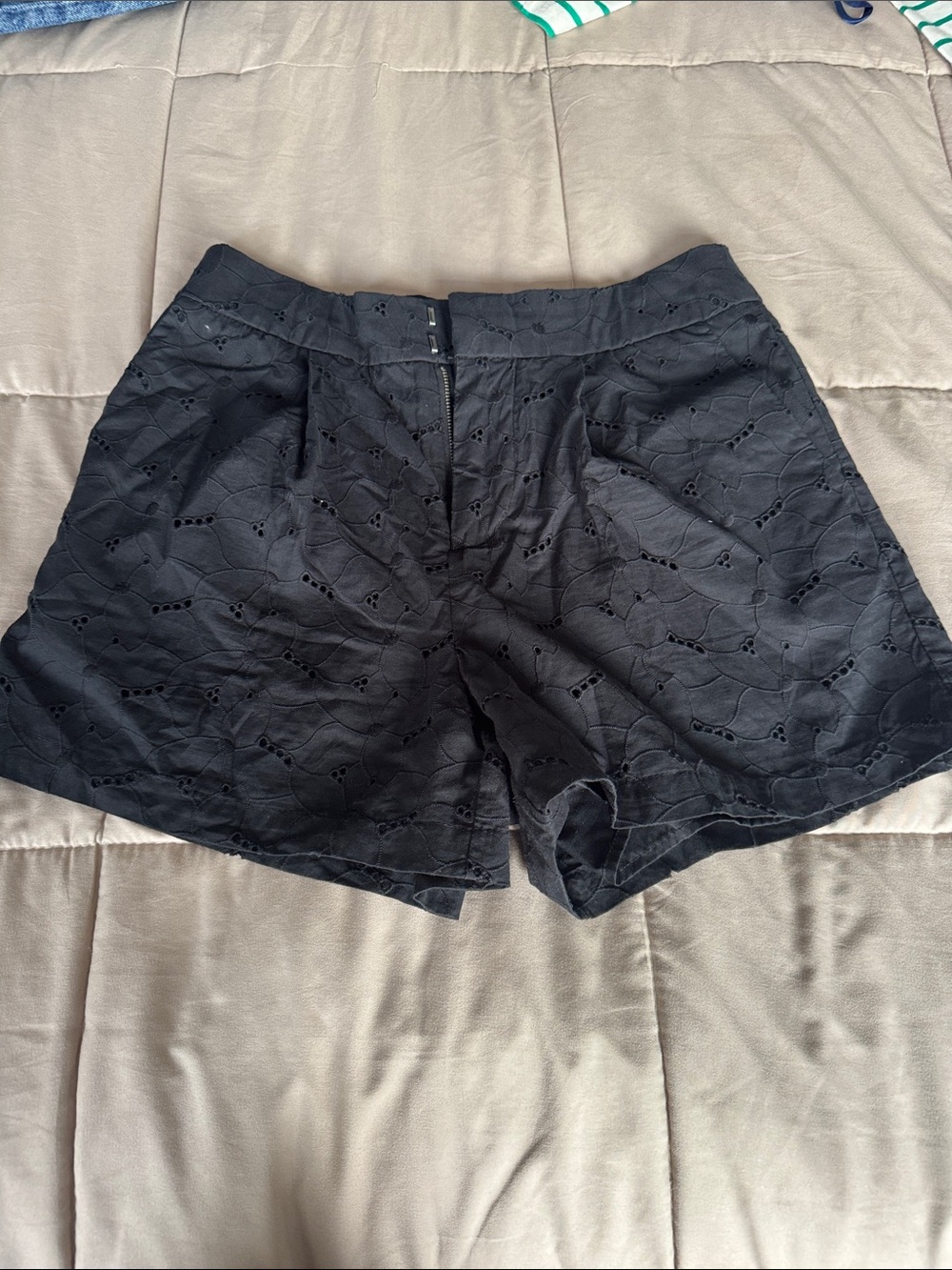 a new day Black High Waist Eyelet Shorts